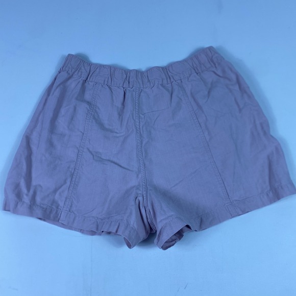 Madewell Shorts Womens Medium Mauve Linen Blend Pull On Elastic Waist Casual - Picture 6 of 8